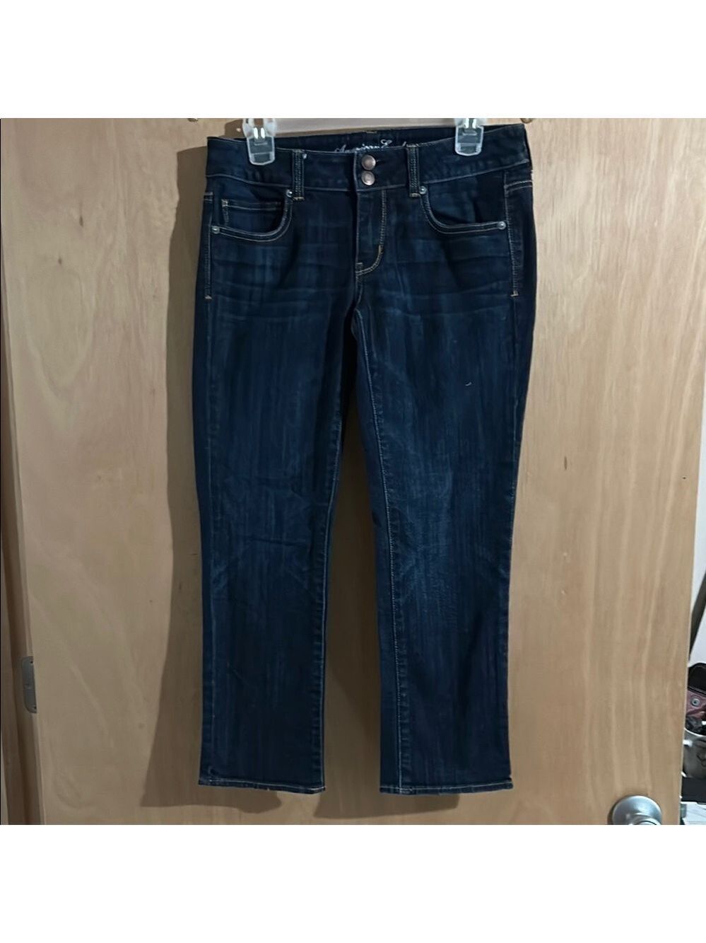 American Eagle Outfitters Blue Ankle Cropped Jeans